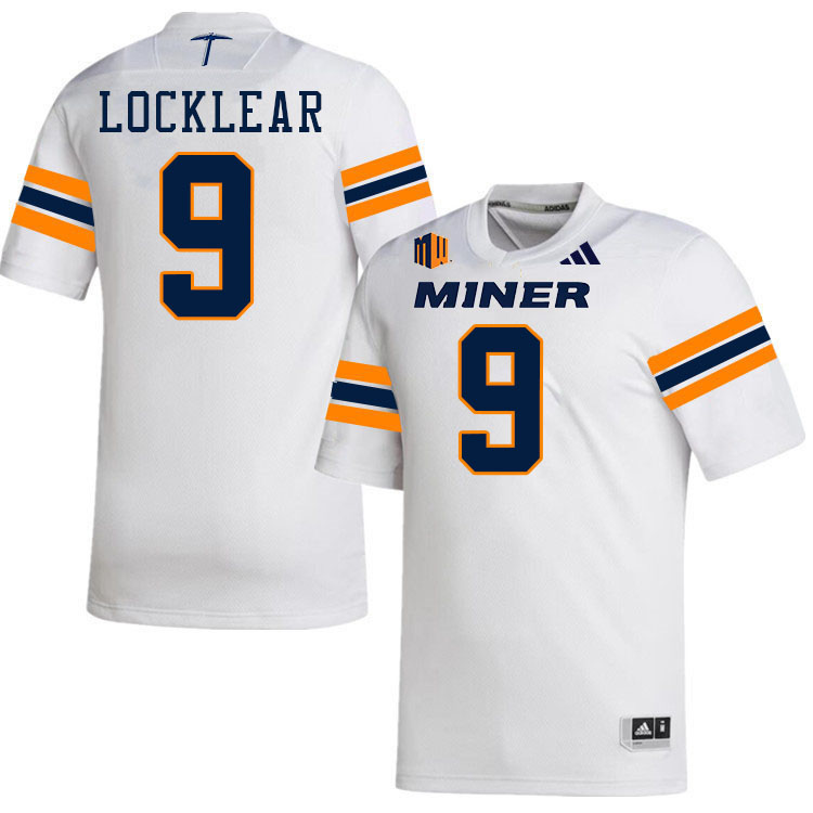 UTEP Miners #9 Skyler Locklear College Football Jerseys,Uniforms-White